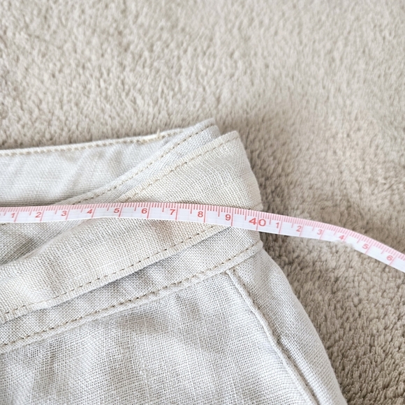 Sanctuary Women's 100% Linen Tie-Waist Shorts Beige Size 27 - Picture 6 of 14